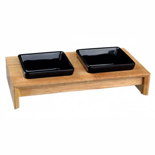 Trixie Tálszett, Kerémia/fa 2x Több Méretben