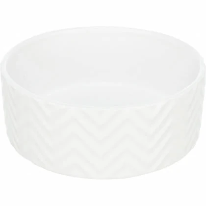 Trixie Ceramic Bowl - Kerámia Tál Nyomott Mintával Fekete (Több Méretben)