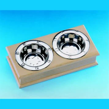 Nobby Dupla Fa Tároló Tálaknak 2x0,45l