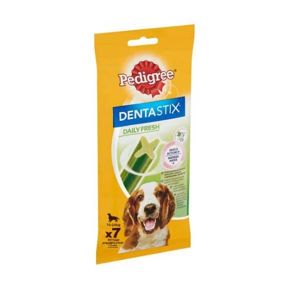 Pedigree DentaStix Daily Fresh Jutalomfalat(fogtisztító, Zöld Tea-eukaliptuszolaj) Közepes Testű(7db/180g)