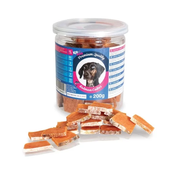 KidDog Premium Salmon Cubes - Jutalomfalat(lazac)(200g)