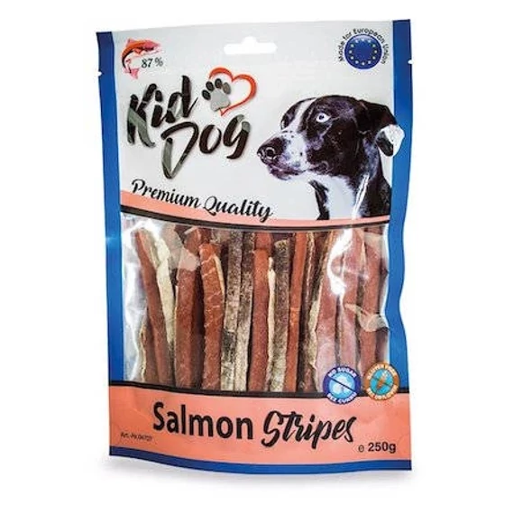 KidDog 100% Salmon Stripes Omega - 3 - Jutalomfalat(lazac)(80g)