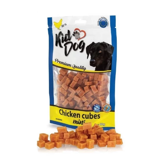 KidDog Mini Chicken Cubes - Jutalomfalat(csirkehús)(80g)