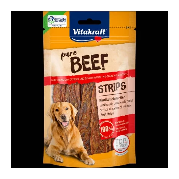 Vitakraft Pure BEEF Strips -jutalomfalat(marha)(80g)