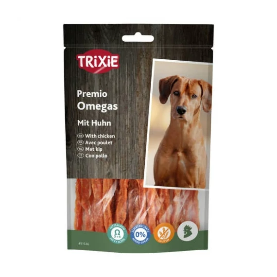 TRIXIE Premio Omega Stripes - Jutalomfalat - Csirkemell Csíkok(100g)