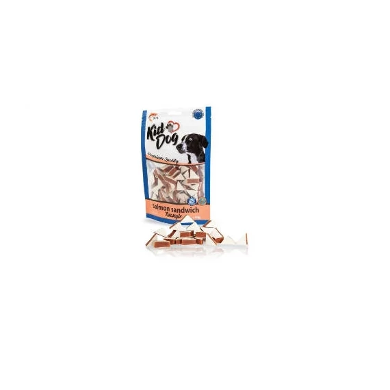 KidDog Salmon Sandwich Triangles - Jutalomfalat(lazac)(80g)