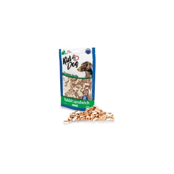 KidDog Rabbit Sandwich Mini - Jutalomfalat(nyúlhús,tőkehal)(80g)
