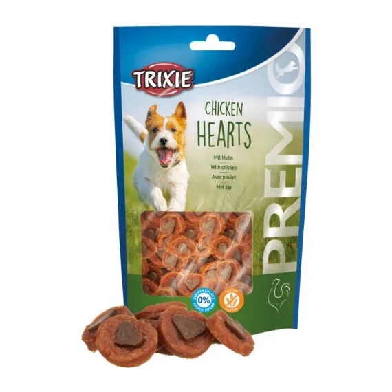 KT25.Trixie PREMIO Chicken Hearts - Jutalomfalat(csirke, Csirkemáj)(100g)