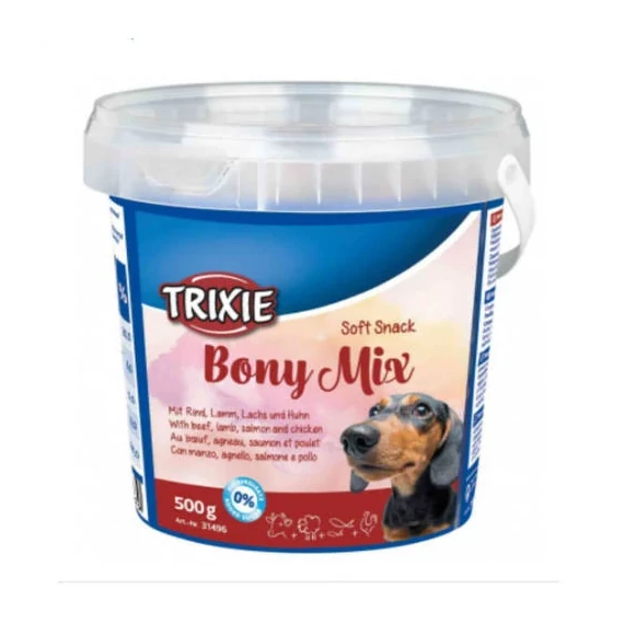 Trixie Soft Snack Bony Mix - Jutalomfalat(marha,bárány,lazac,csirke)(500g)