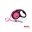 Flexi New Neon &quot;S&quot; pink - szalagos automata póráz (5m)