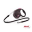 Flexi Black Design &quot;S&quot; (pink) - zsinóros automata póráz (5m)