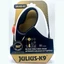 Julius-K9 Retractable Dog Leash - automata szalagos póráz (fekete-fehér-narancs) kutyák részére (S) 5 méter