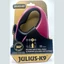 Julius-K9 Retractable Dog Leash - automata szalagos póráz (piros-fekete) kutyák részére (M) 5 méter