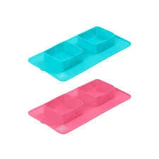 WAUDOG Silicone Bowl Set - Dupla, Összecsukható, Szilikon Tál (szürke) Utazáshoz, Sétához (38,5x23x5cm)